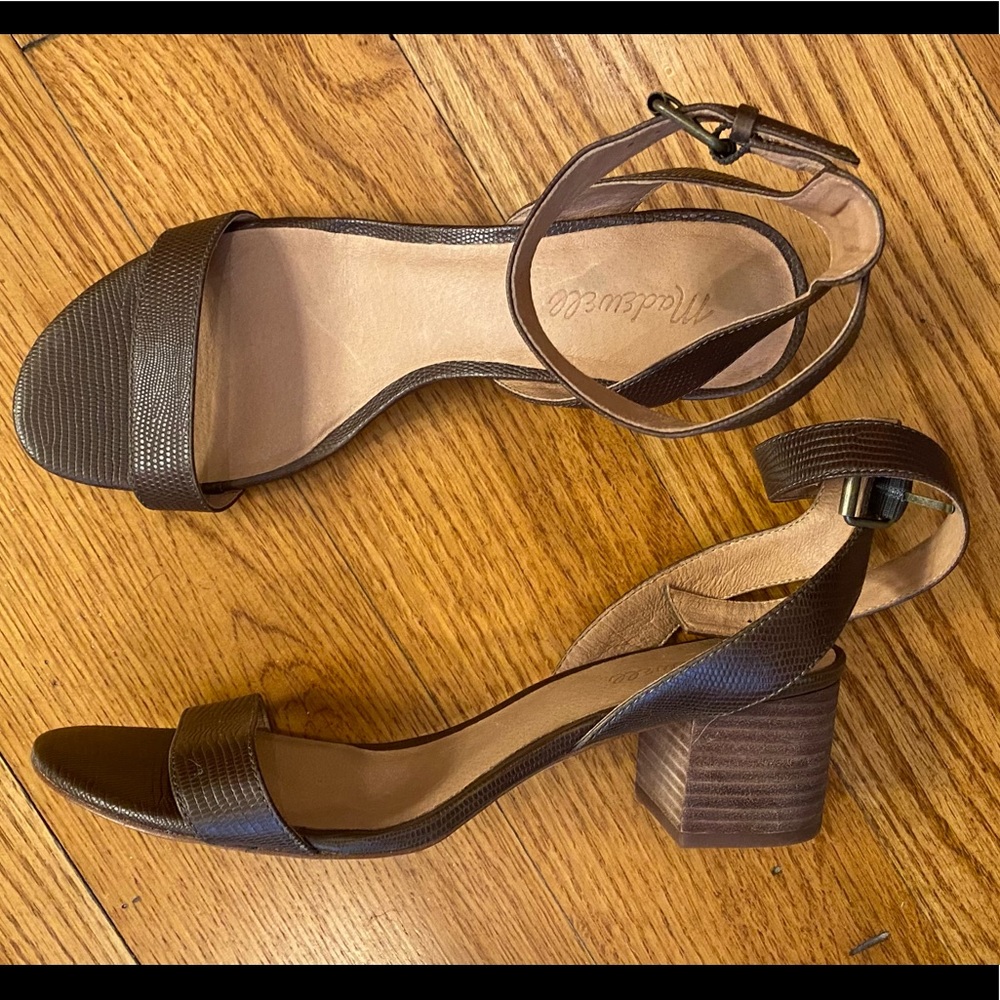 Madewell Python Print Sandal, Brown - image 1